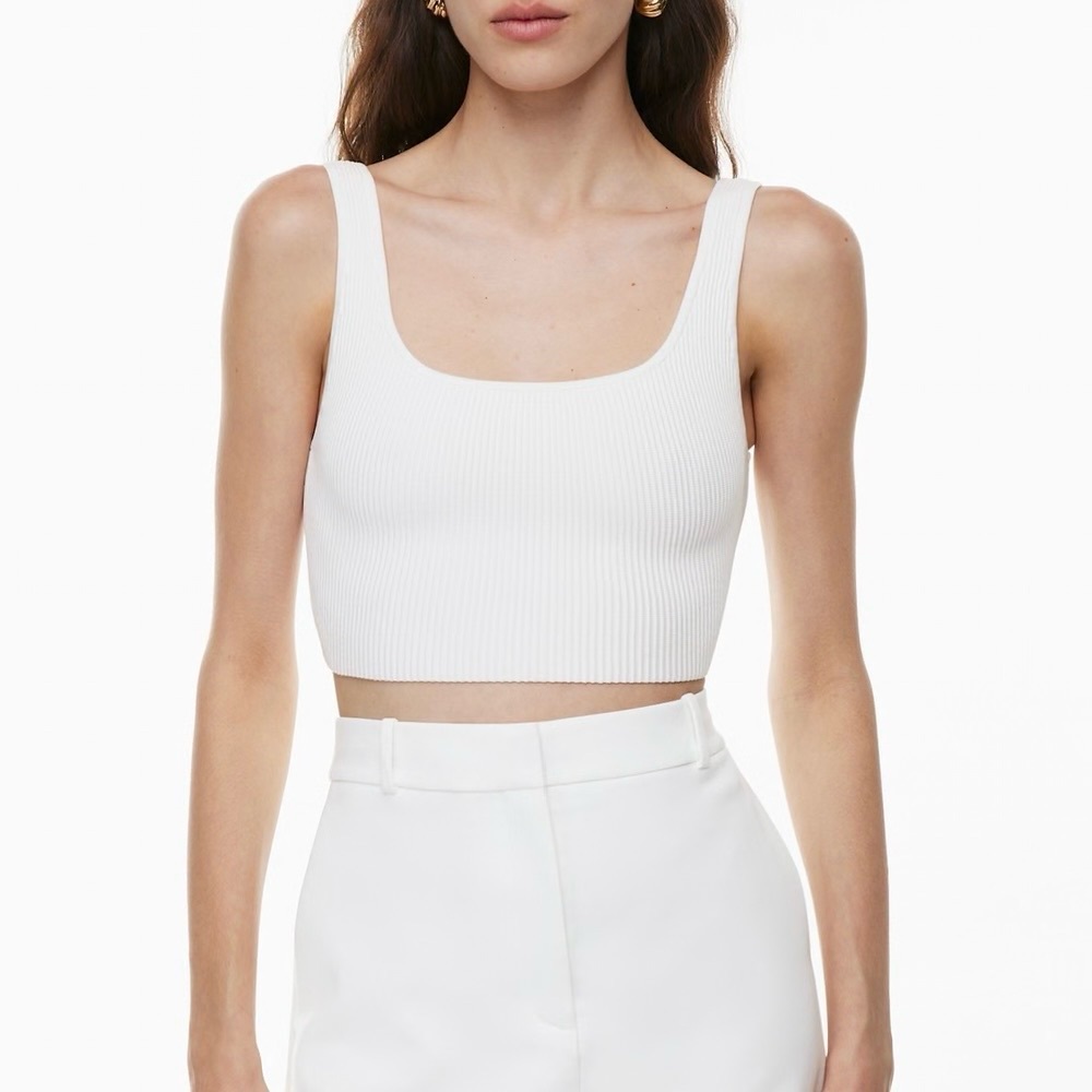 Aritzia Sculpt Knit Squareneck Cropped Tank